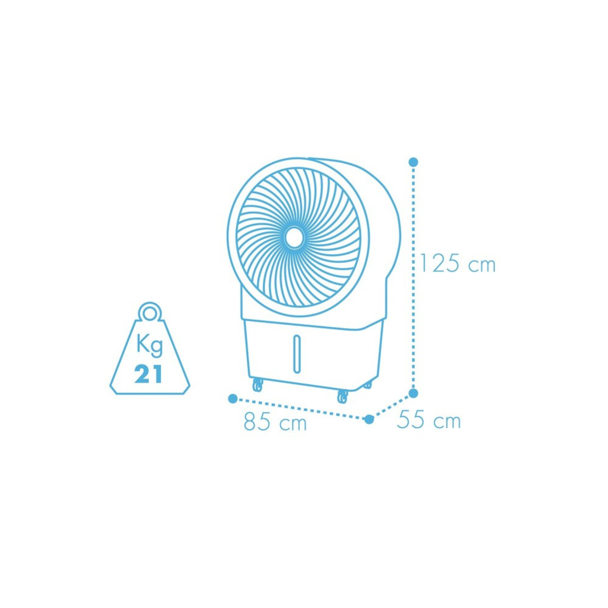 Climatizador Evaporativo MCONFORT AIR ENGINE 250W 80L