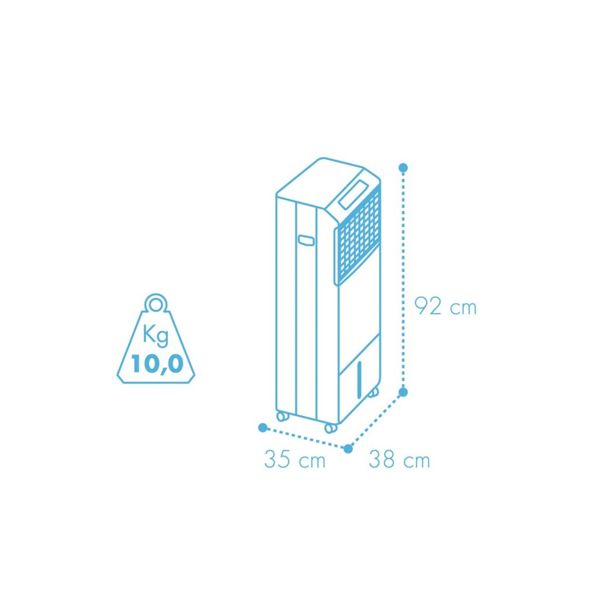 Climatizador Evaporativo C/Calef. MCONFORT E1300C 130W 10L